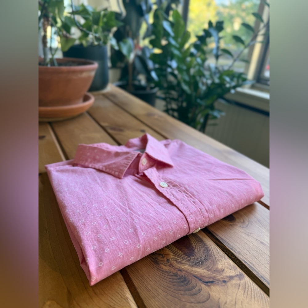 Banana Republic Grant Slim Fit Casual Button Down Short Sleeve Shirt